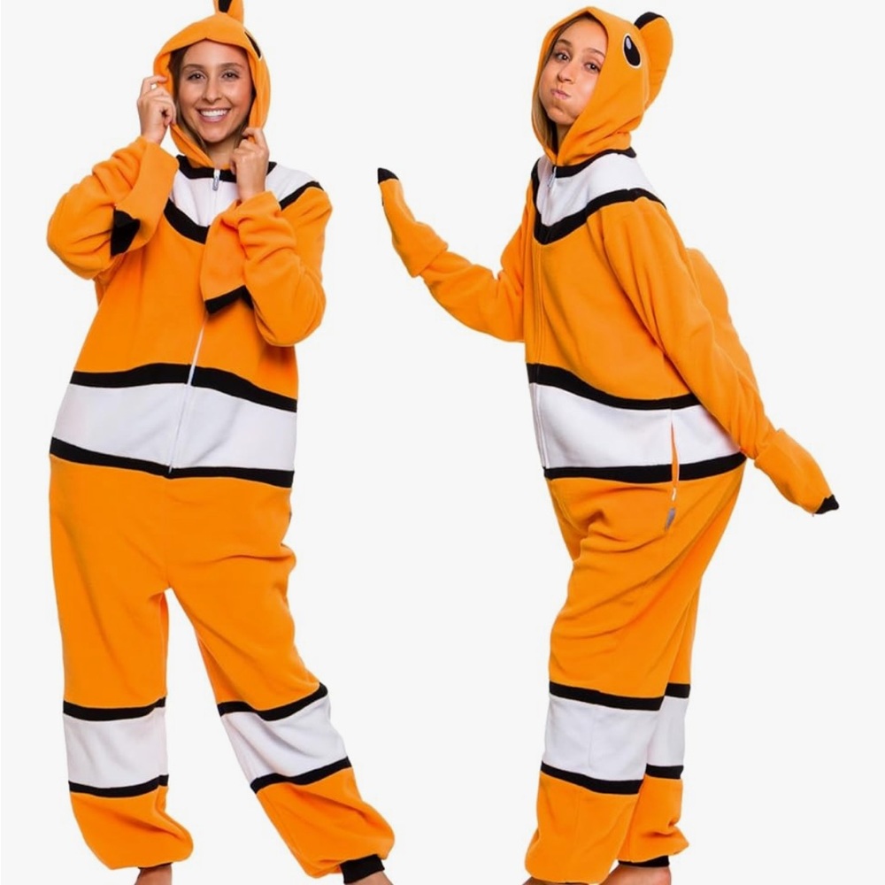 Orange and White Fish Costume Onesie